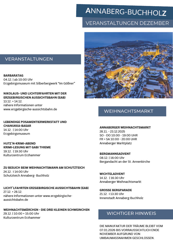 Annaberg-Buchholz Veranstaltungen im Dezember